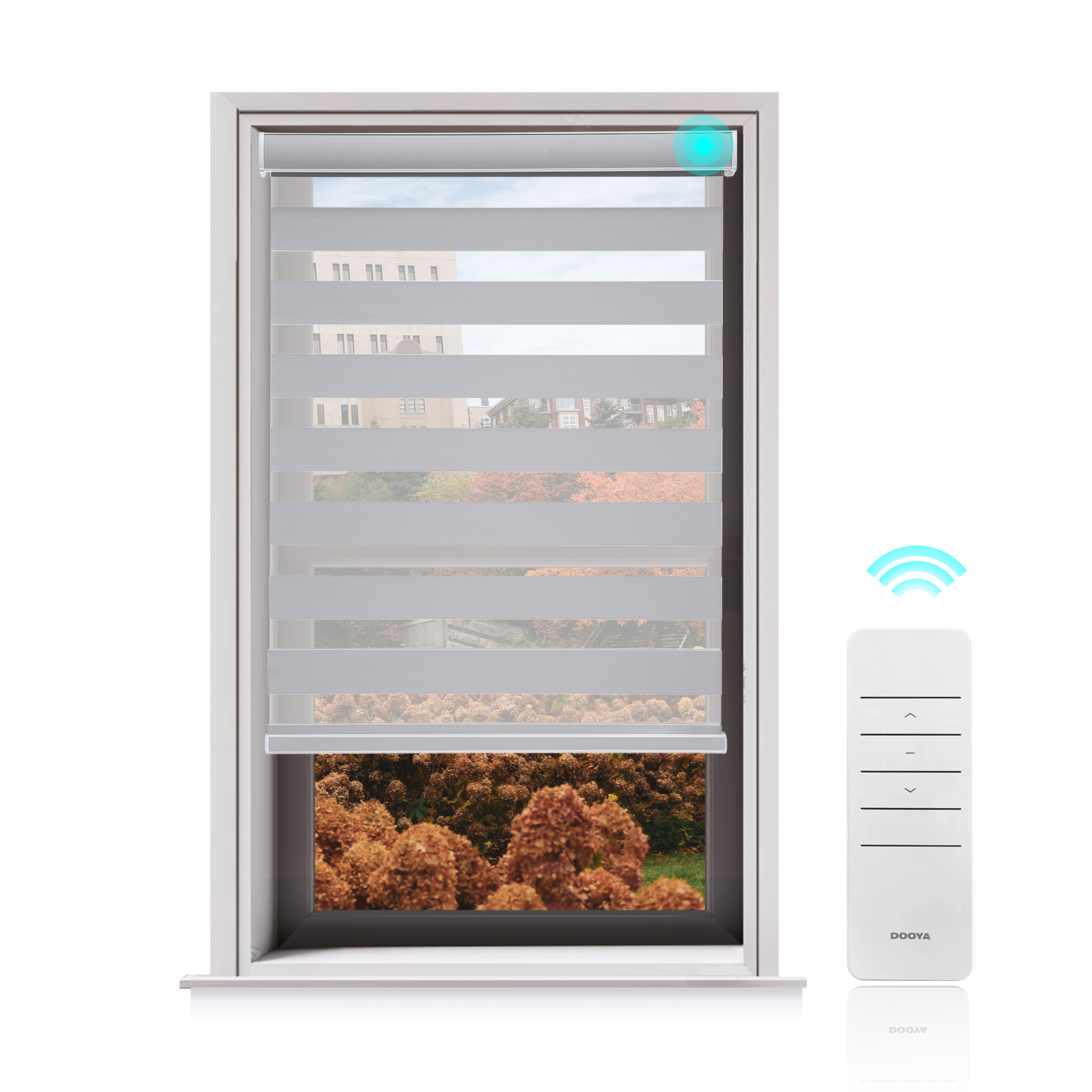 Changshade CUSTOM Motorized Zebra Blinds Horizontal Roller Shade Window shades