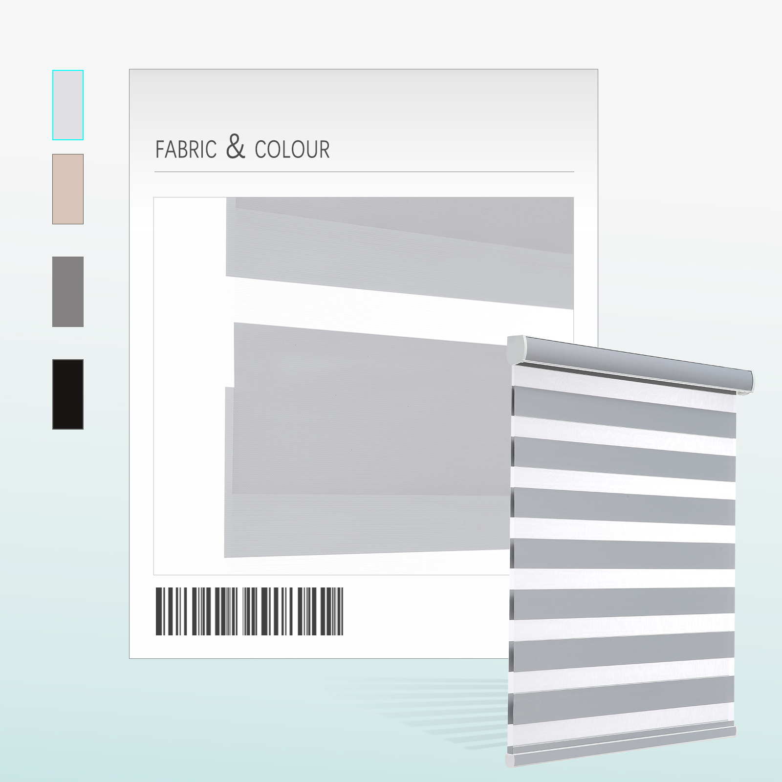 Changshade CUSTOM Motorized Zebra Blinds Horizontal Roller Shade Window shades