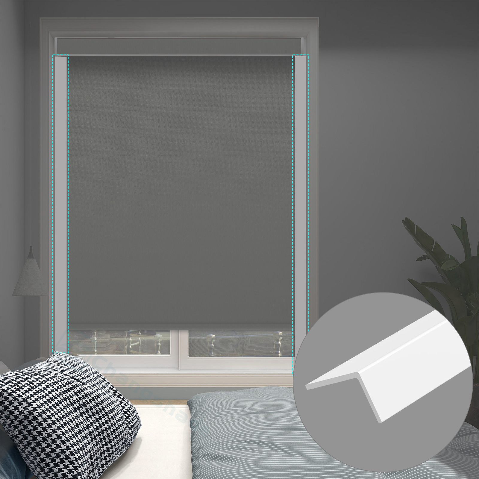 Changshade Zebra Dual Roller Blinds Horizontal Window Shades Easy to Install