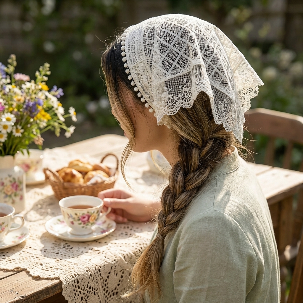 Sweet Bandana Gauze Headband Elegant Hair Hoop Comfort Fit Casual Hair Accessory