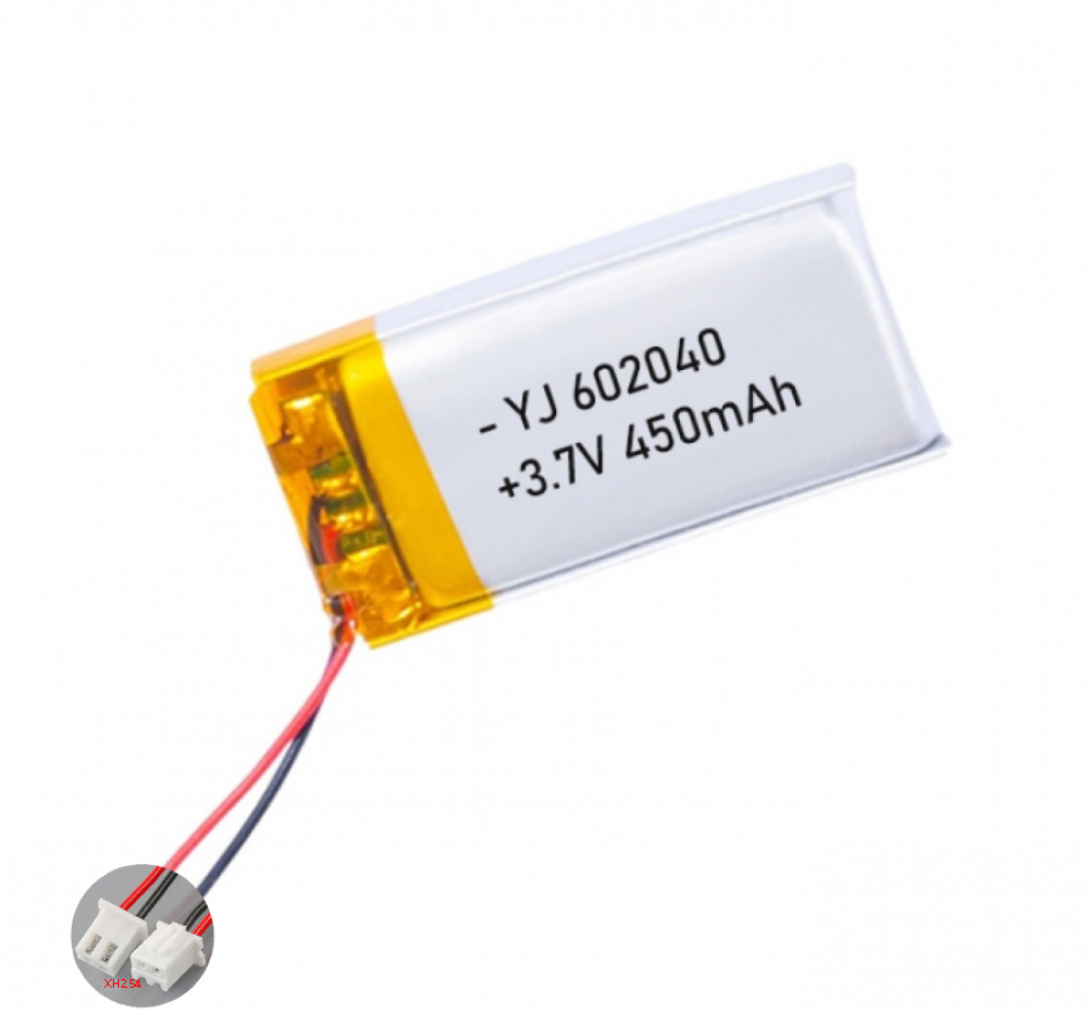 3.7V 450mAh 602040 Lipo Polymer Rechargeable Battery for cell phone MP3 DVD GPS