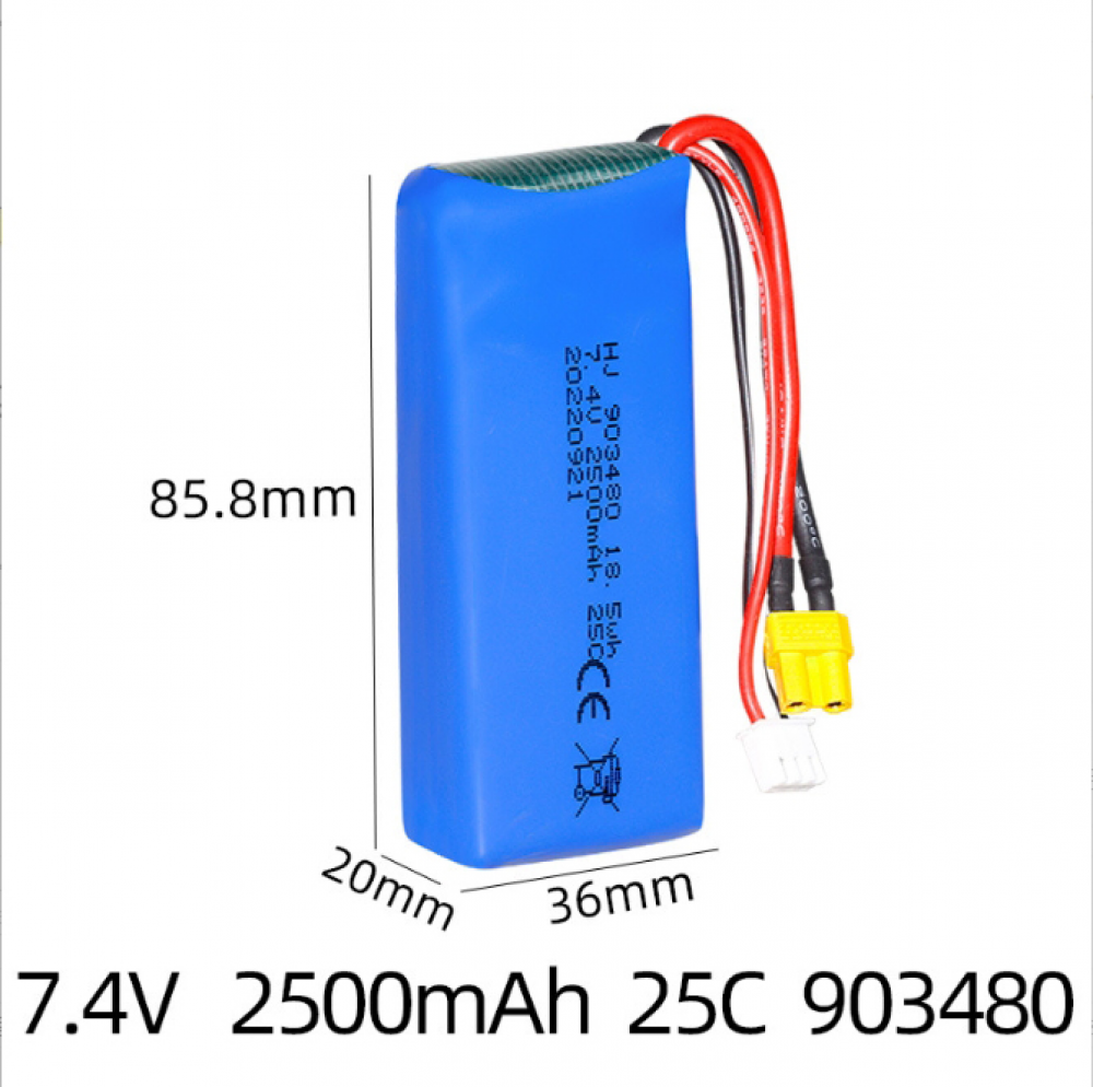 New 903480 2500mAh 7.4V 85*34*19mm LiPo Battery For Syma X8C X8HW RC Drone - Picture 22 of 22