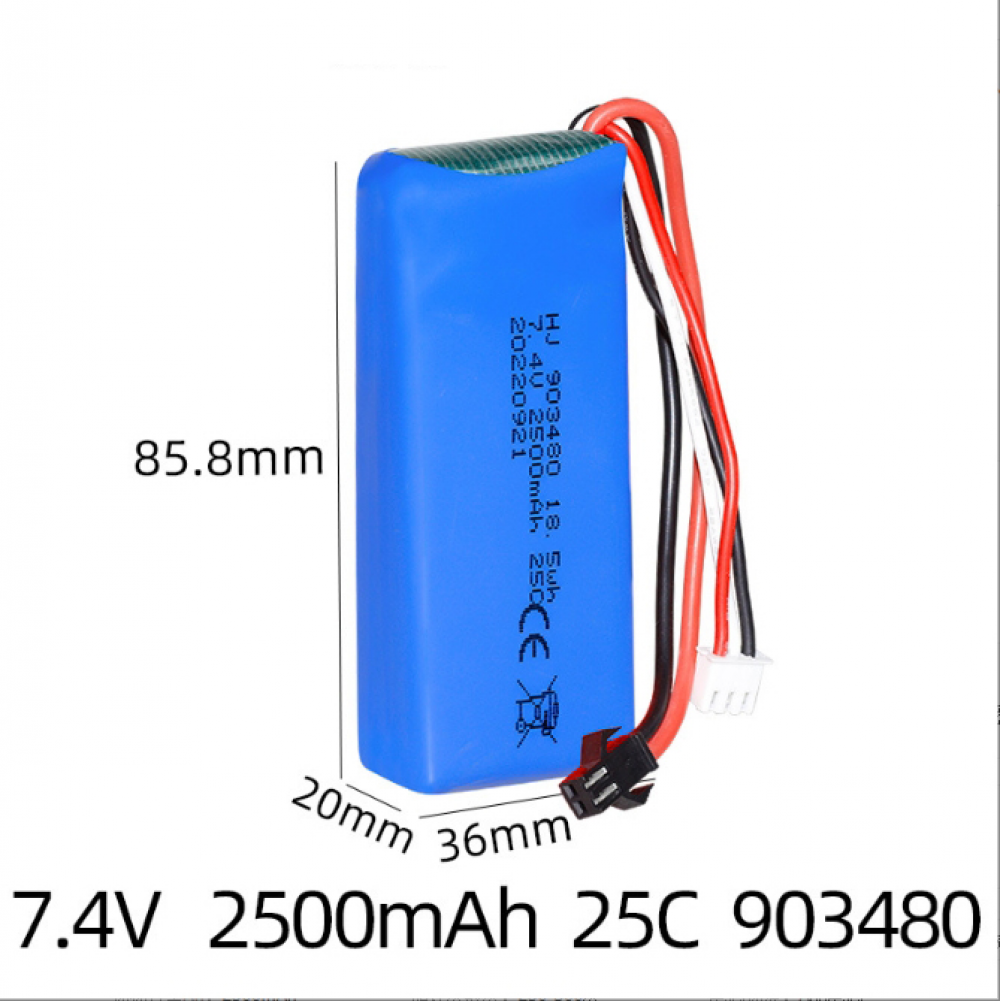 New 903480 2500mAh 7.4V 85*34*19mm LiPo Battery For Syma X8C X8HW RC Drone - Picture 18 of 22