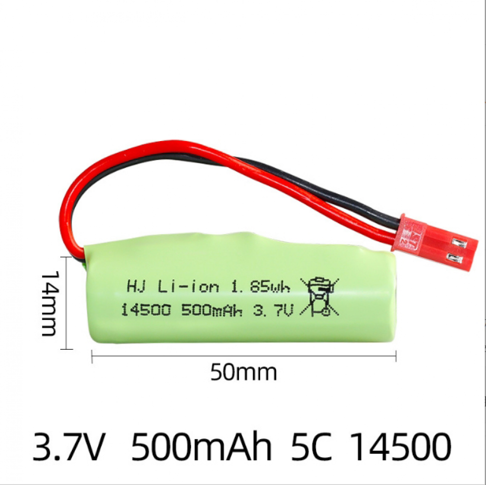 Batería 3.7V 500mAh 14500 Lipo XH2.54/JST/SM Plug para Voor DE35 DE38 RC Escalada - Imagen 10 de 11
