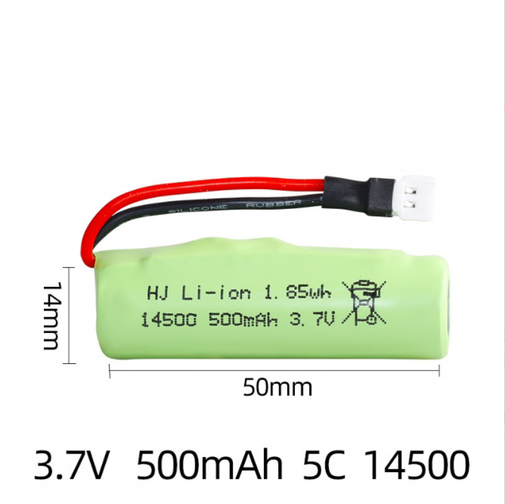 Batería 3.7V 500mAh 14500 Lipo XH2.54/JST/SM Plug para Voor DE35 DE38 RC Escalada - Imagen 11 de 11
