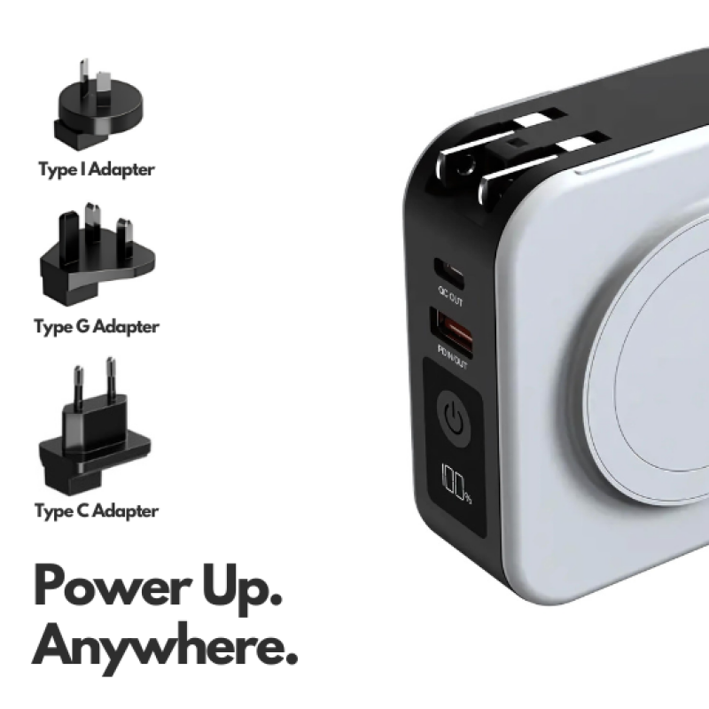 Universal 10000mAh 5in1 Reise Ladegerät USB Netzteil Powerbank Wireless Charging - Bild 2 von 16