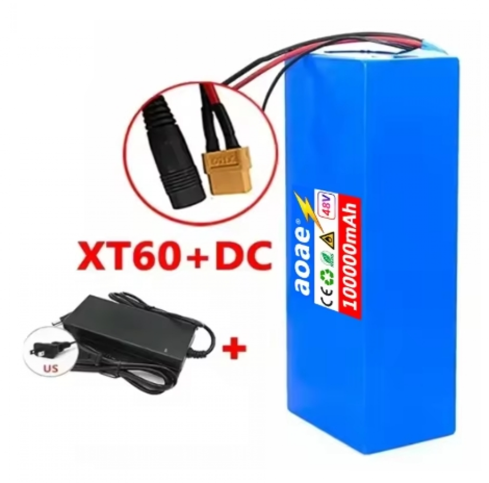 Batería Li-lon 48V 100ah 13S5P adecuada para scooter eléctrico bicicleta de montaña