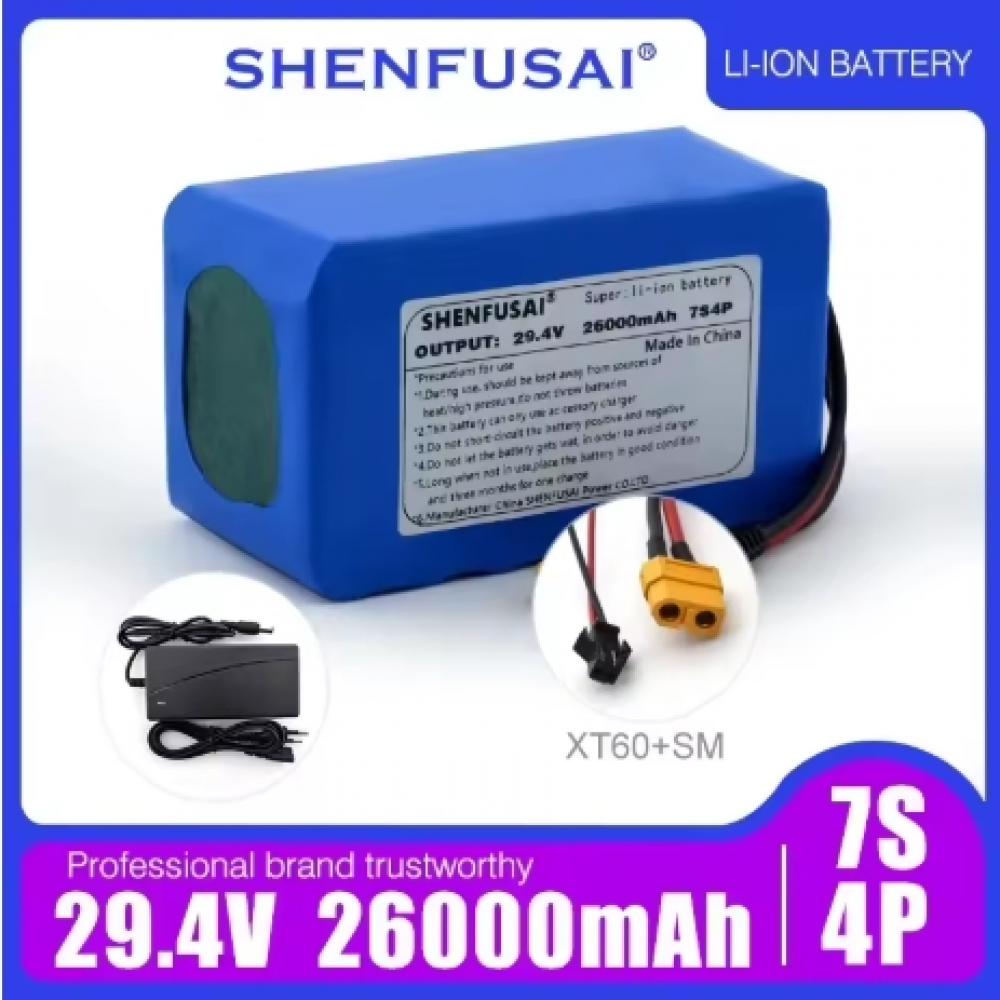 7S4P 24V 26ah Li-lon battery pack for electric motorcycles scooters toys BMS - Picture 9 of 13
