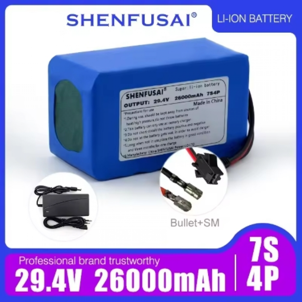 7S4P 24V 26ah Li-lon battery pack for electric motorcycles scooters toys BMS - Picture 12 of 13