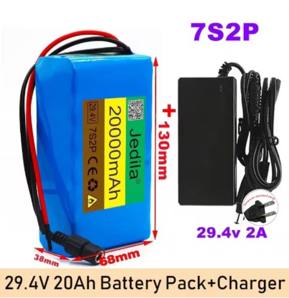 Nueva Batería 24V 20Ah 7s2p Li-lon 29.4v 20000mAh con Bicicleta Eléctrica BMS - Imagen 12 de 14