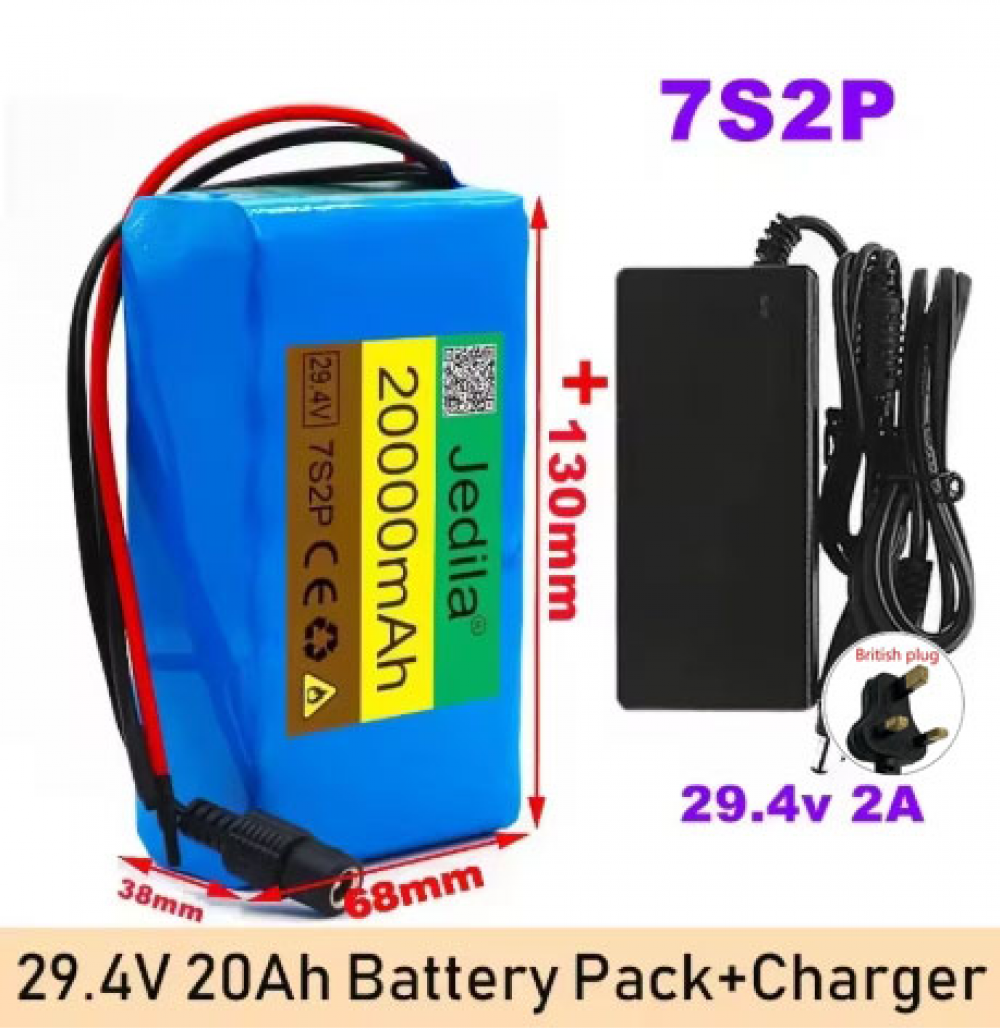 Nueva Batería 24V 20Ah 7s2p Li-lon 29.4v 20000mAh con Bicicleta Eléctrica BMS - Imagen 14 de 14