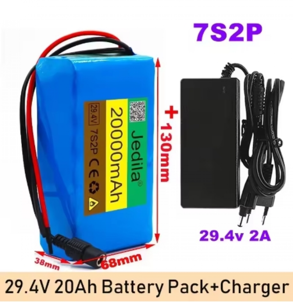 Nueva Batería 24V 20Ah 7s2p Li-lon 29.4v 20000mAh con Bicicleta Eléctrica BMS - Imagen 11 de 14