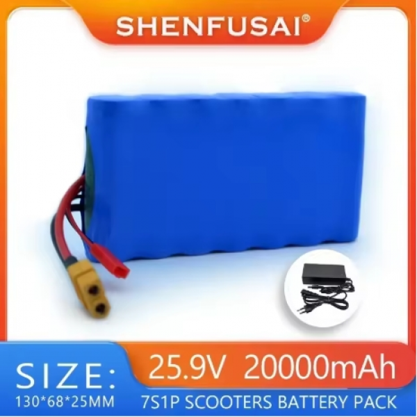 Li-Lon Battery for Small Electric Skateboards, 20000Mah 24V 7S1P Battery Pack