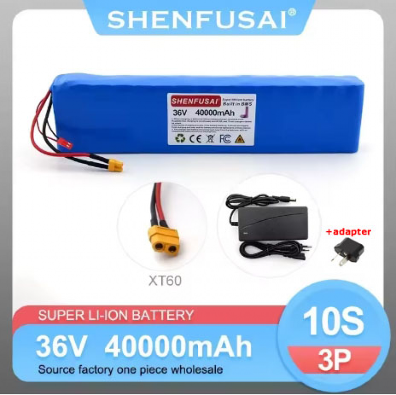New 10S3P Li-lon Battery 36V 40000 mAh Multiple plug models with+42V2A charger - Picture 21 of 24