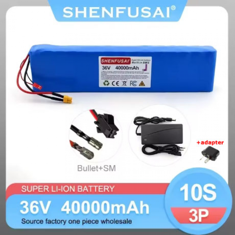 New 10S3P Li-lon Battery 36V 40000 mAh Multiple plug models with+42V2A charger - Picture 20 of 24