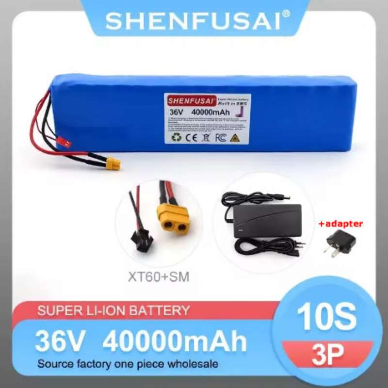 New 10S3P Li-lon Battery 36V 40000 mAh Multiple plug models with+42V2A charger - Picture 23 of 24