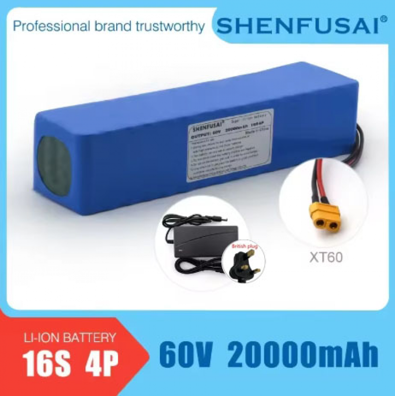 New High power 60V Li-lon battery pack suitable for bicycles 16S4P 20Ah 20000MAh - Picture 26 of 30