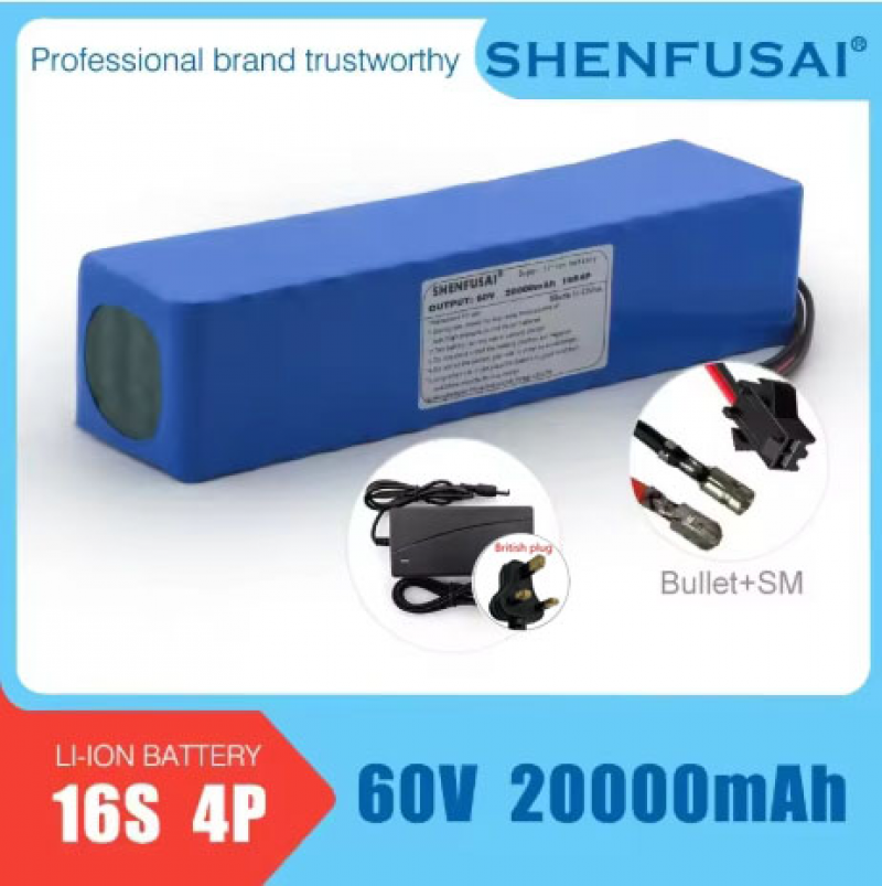 New High power 60V Li-lon battery pack suitable for bicycles 16S4P 20Ah 20000MAh - Picture 25 of 30