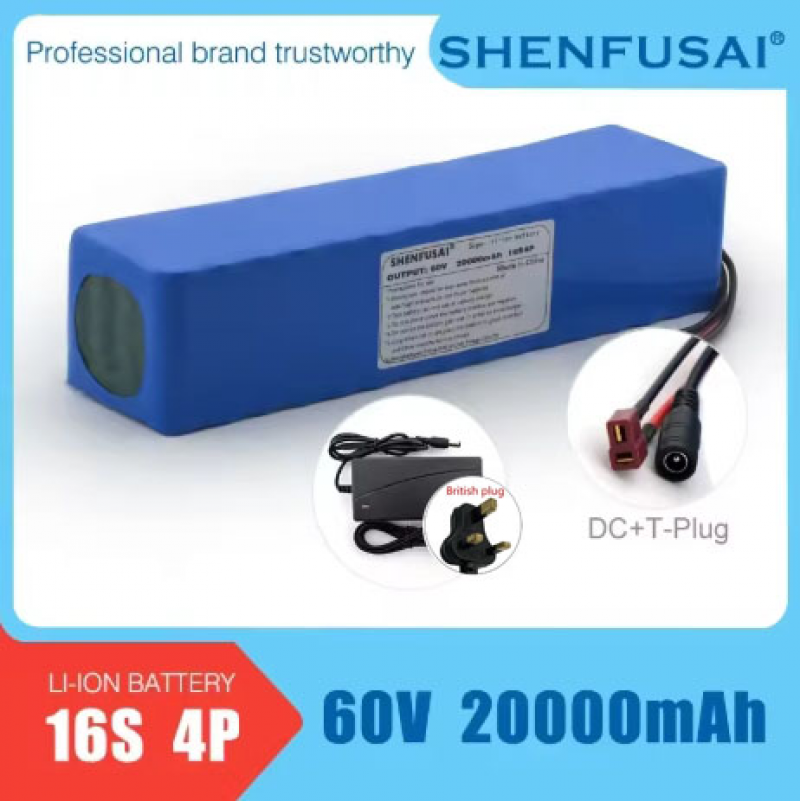 New High power 60V Li-lon battery pack suitable for bicycles 16S4P 20Ah 20000MAh - Picture 30 of 30