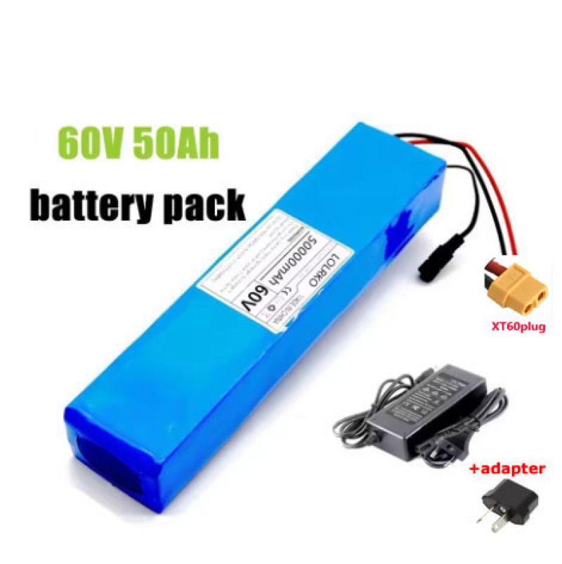 60V 16S2P 50Ah Rechargeable Battery Pack 67.2V 50000mAh with BMS Charger - Picture 10 of 10