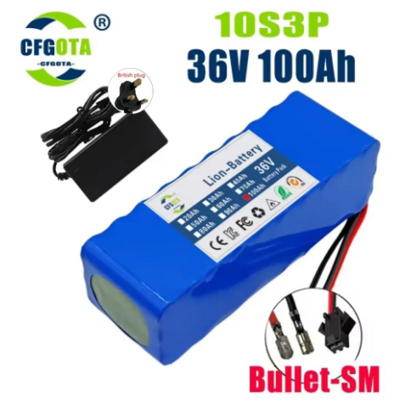 Paquete de baterías 36V 100Ah 10S3P 100000mAh incorporadas 15A BMS + 42V 2a carga - Imagen 13 de 13
