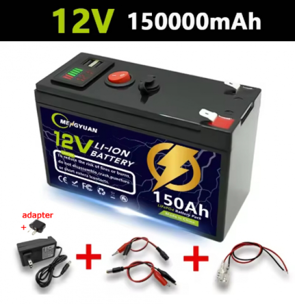 Batería recargable LiFePO4 12V 150Ah BMS incorporada para paneles solares - Imagen 17 de 17