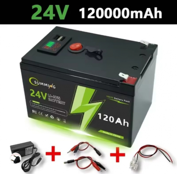 24V 120Ah LiFePO4 Akku für Roller Power Wheels Fischfinder eingebautes BMS - Bild 10 von 11