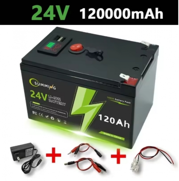 24V 120Ah LiFePO4 Akku für Roller Power Wheels Fischfinder eingebautes BMS - Bild 9 von 11