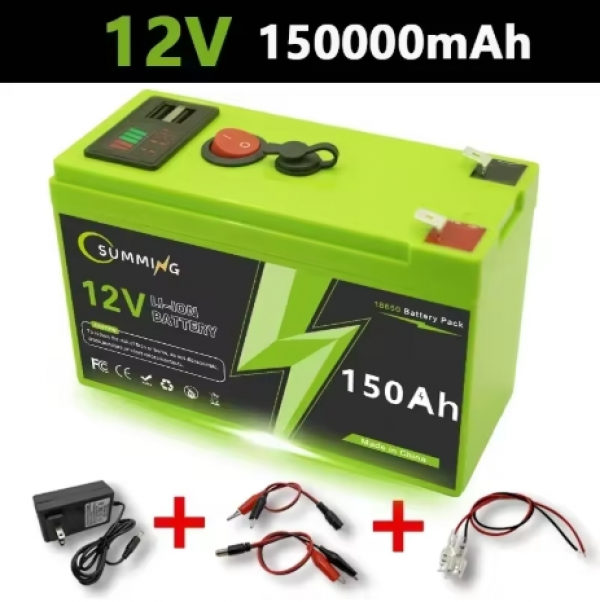 Batería Li-lon 12V 150Ah LiFePO4 Radio BMS Incorporada Kayak Buscador de Peces Panel Solar - Imagen 9 de 11