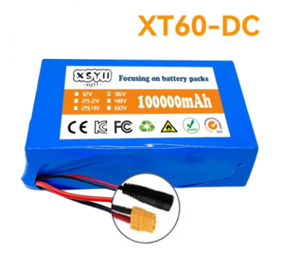 Paquete de baterías de iones de litio 10S2P 36V 100Ah para bicicleta eléctrica Cooter Skateboard EBike - Imagen 7 de 8