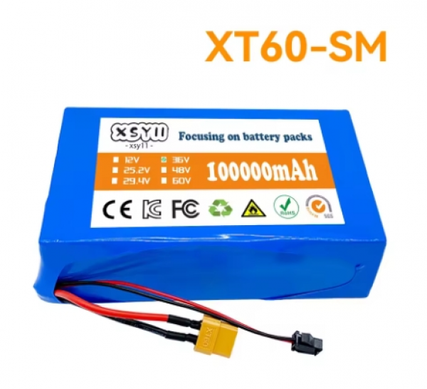 Paquete de baterías de iones de litio 10S2P 36V 100Ah para bicicleta eléctrica Cooter Skateboard EBike - Imagen 8 de 8