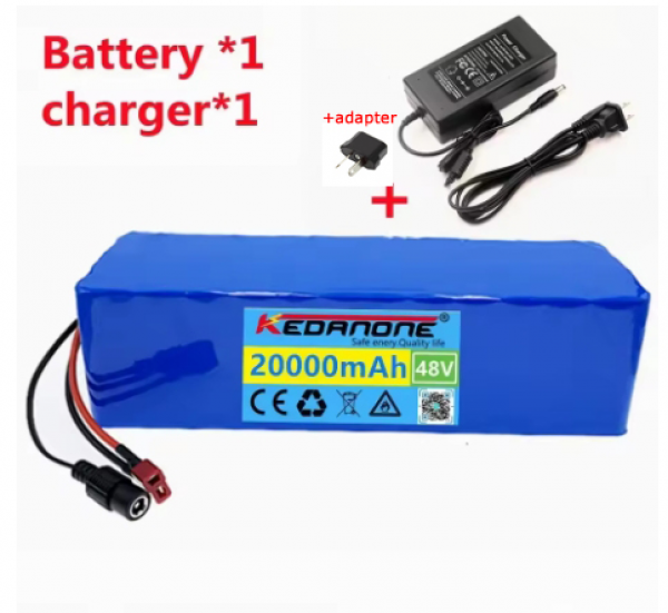 48v 20Ah 20000mAh 13S3Pn Battery Pack With BMS High Capacity Charger Plug - Picture 15 of 15