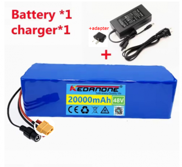 48v 20Ah 20000mAh 13S3Pn Battery Pack With BMS High Capacity Charger Plug - Picture 14 of 15