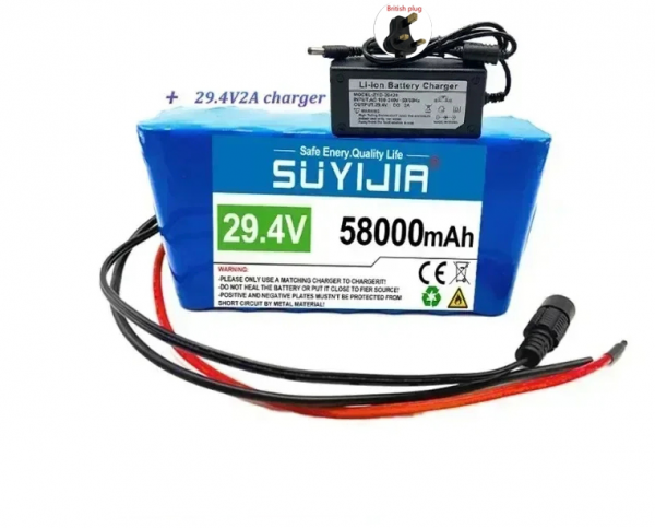 24V 58Ah 7S2P Li-ion Rechargeable Battery Pack For E-bike Scooter With BMS NEW - Picture 11 of 13