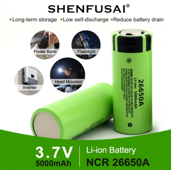 26650A 20A discharge 3.7V 5000mAh rechargeable battery for flashlight LED - Picture 9 of 10