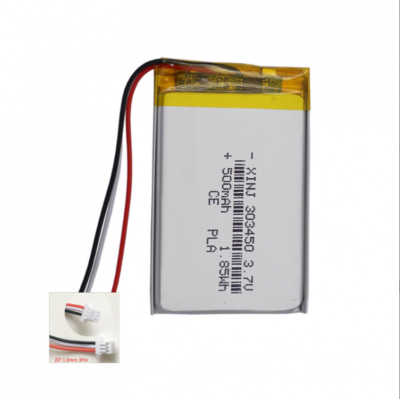 3.7V 500mAh 1.85Wh Li Battery 303450 JST 3pin Connector NTC Thermistor 3-Wires - Picture 16 of 20
