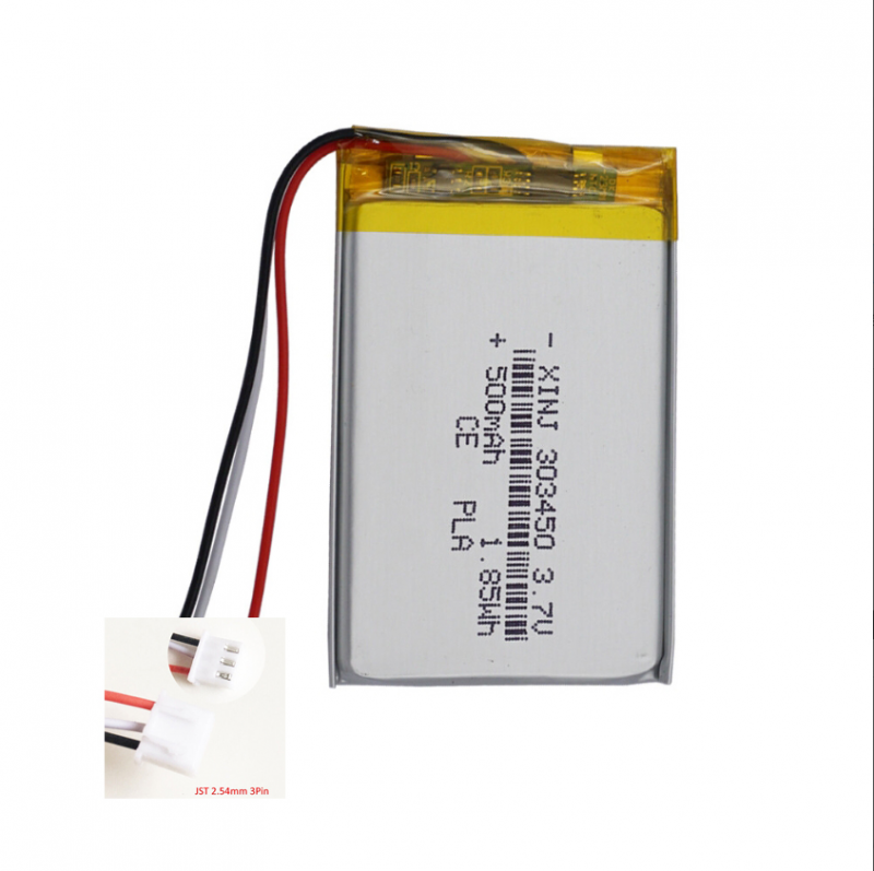 3.7V 500mAh 1.85Wh Li Battery 303450 JST 3pin Connector NTC Thermistor 3-Wires - Picture 20 of 20