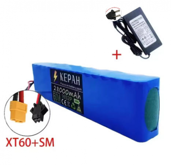New 16S2P 60V 28Ah Battery Pack with Large Capacity Batteries +Charger Plug - Imagen 7 de 12