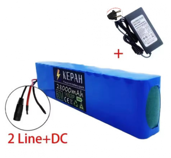 New 16S2P 60V 28Ah Battery Pack with Large Capacity Batteries +Charger Plug - Imagen 9 de 12
