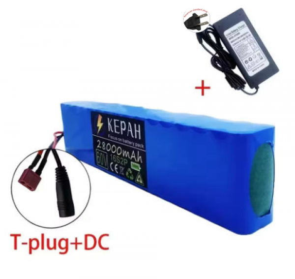 New 16S2P 60V 28Ah Battery Pack with Large Capacity Batteries +Charger Plug - Imagen 11 de 12