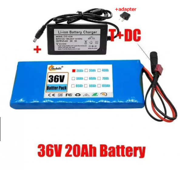 New 10S1P 36V 20000mAh Rechargeable Battery Pack with BMS Charger Plug - Picture 16 of 16