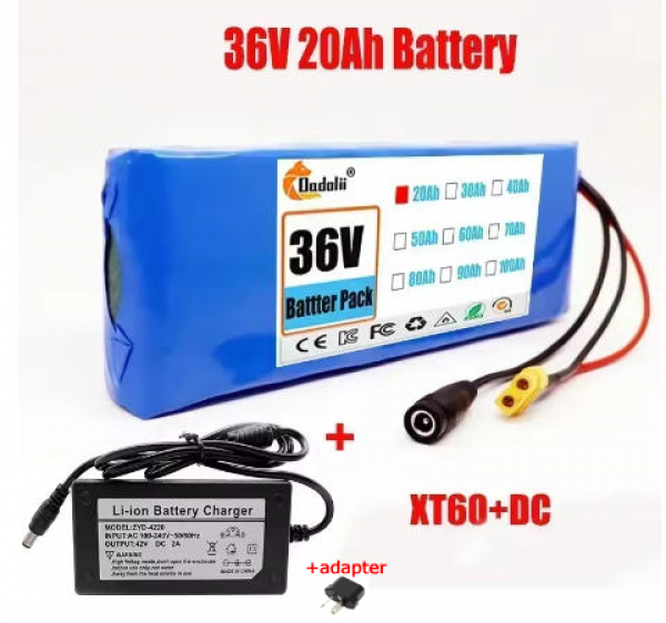 New 10S1P 36V 20000mAh Rechargeable Battery Pack with BMS Charger Plug - Picture 15 of 16