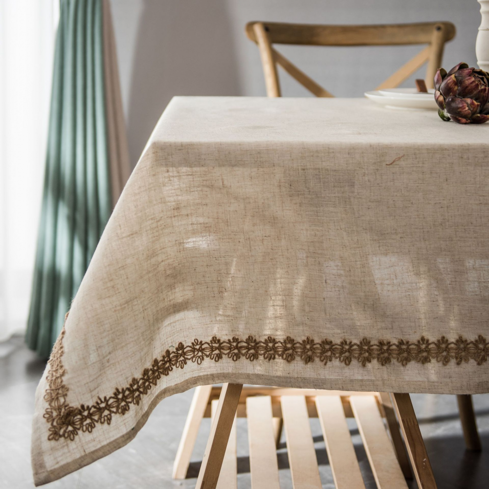 Rectangular Tablecloth Linen Washable Reusable Table Cloths for Tabletop Decor