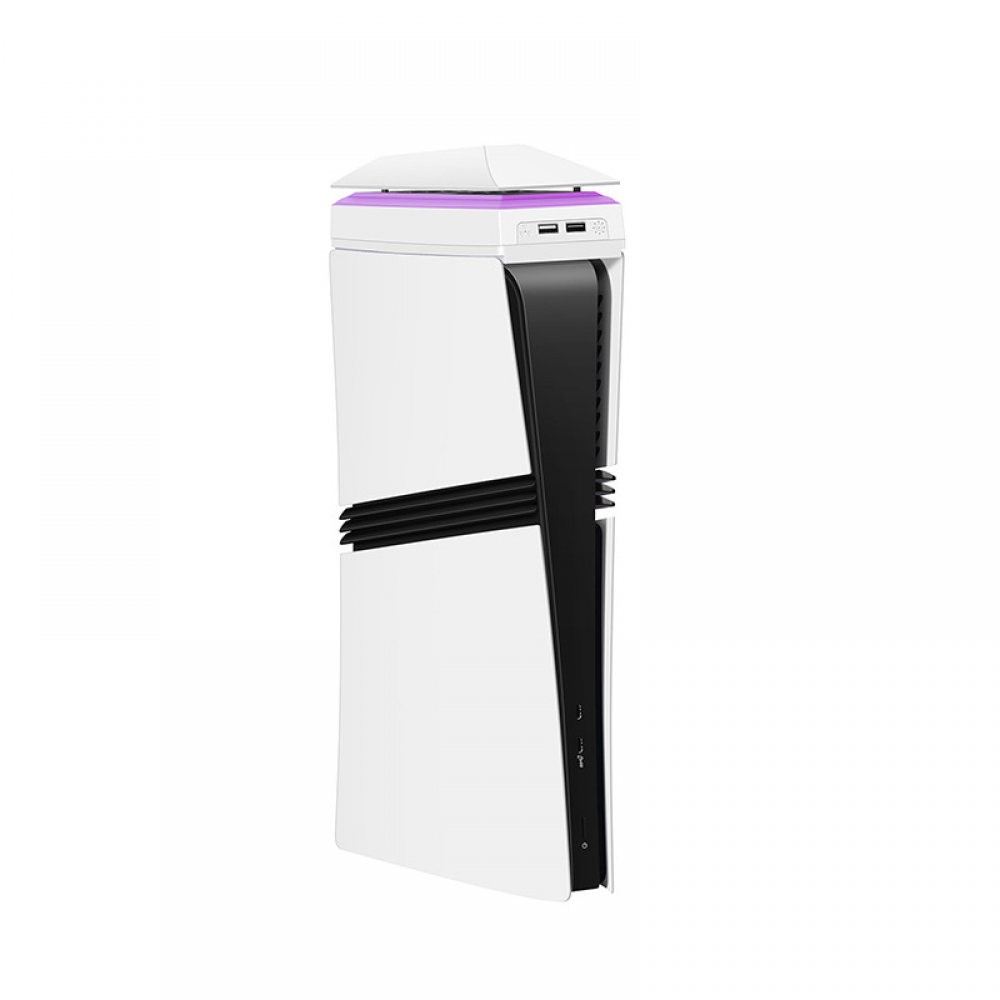 Ventilador de refrigeración superior con iluminación RGB para PS5 PRO, ventiladores dobles de alta velocidad 2 puertos USB - Imagen 13 de 15
