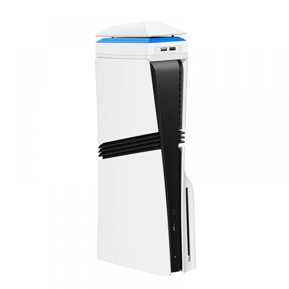 Ventilador de refrigeración superior con iluminación RGB para PS5 PRO, ventiladores dobles de alta velocidad 2 puertos USB - Imagen 9 de 15