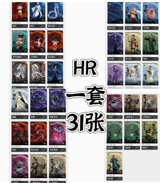 2025 NeZha 2 3-D Lenticular N CARD Complete Set (No.001-040) 40