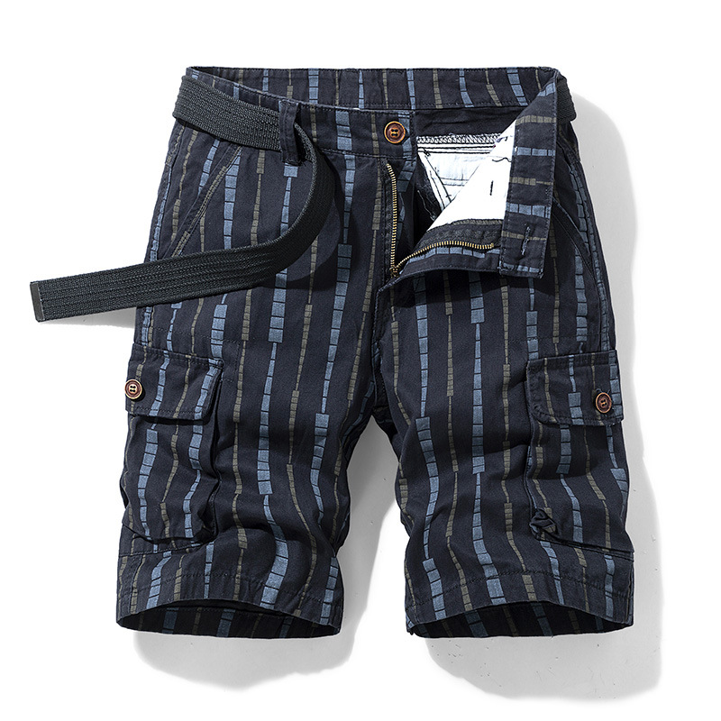 Pantaloncini da uomo comodi elasticizzati sportivi cotone casual pantaloncini da passeggio pantaloni - Foto 20 di 20