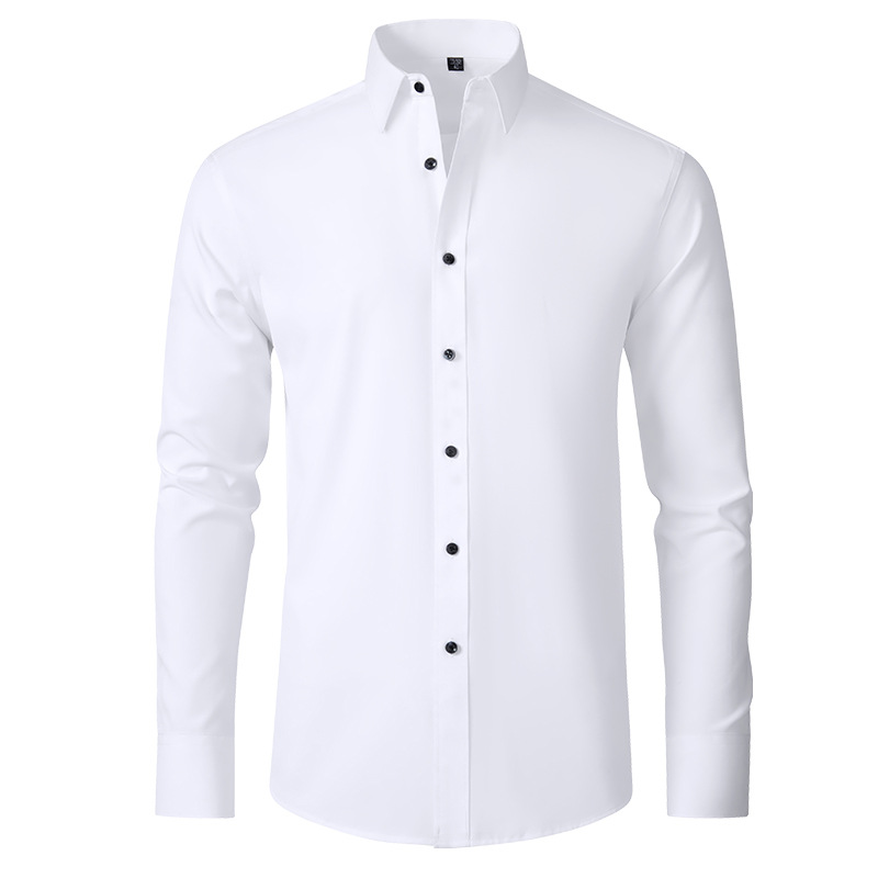  Vogrtcc Men's Shirt High Elasticity Long Sleeve Slim Casual  Shirt Business Formal Dress Shirts Social : Clothing, Shoes & Jewelry