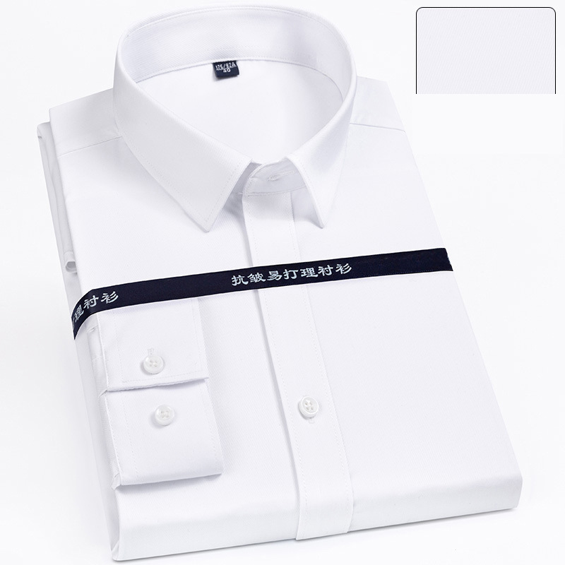 New Men's Dress Shirts Short Sleeves Formal Business Slim Elastic Casual Shirts - Picture 14 of 21