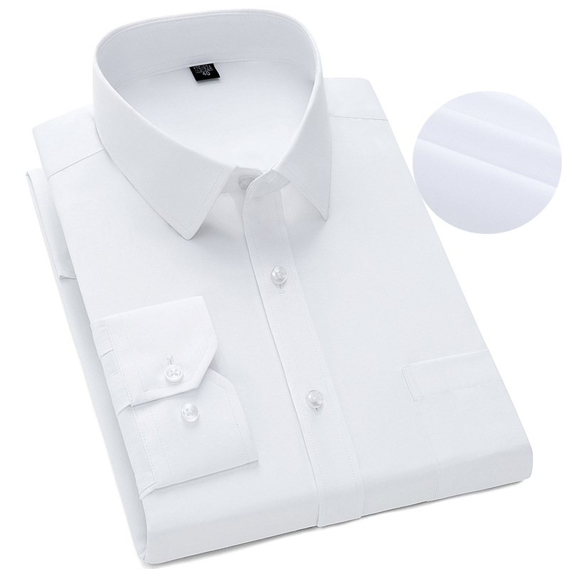 New Mens Dress Shirts Long Sleeves Formal Business Work Pocket Casual Shirts Top - Picture 11 of 14